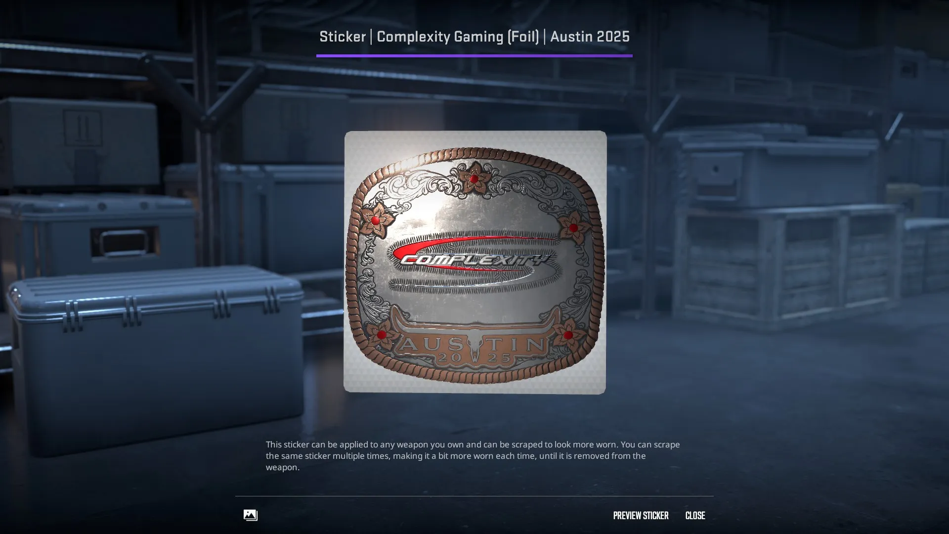 Sticker | Complexity Gaming (Foil) | Austin 2025