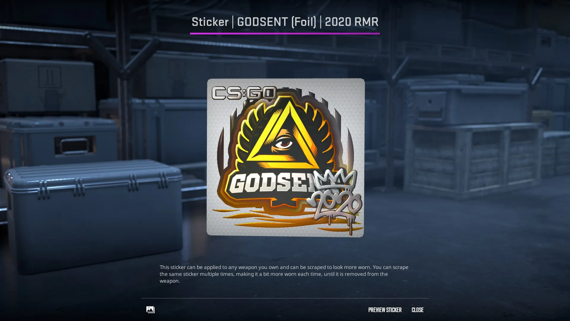 Sticker | GODSENT (Foil) | 2020 RMR